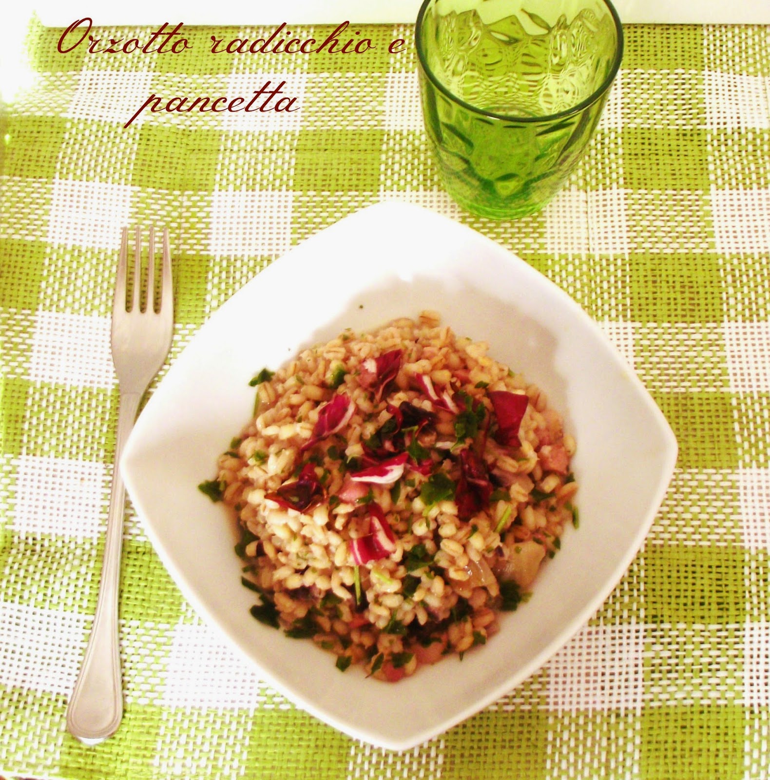 orzotto al radicchio di chioggia e pancetta affumicata...e le montagne russe