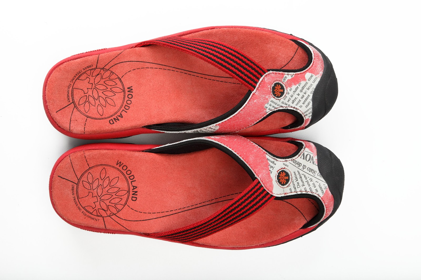 woodland red sandals