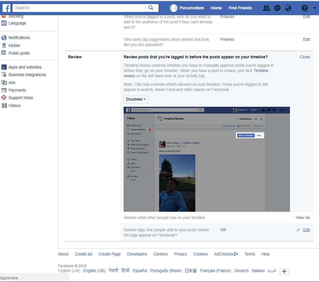 How To Review The Tagged in Posts on FB