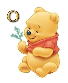 Abecedario de Winnie the Pooh Bebé. Winnie the Pooh Baby with Alphabet.