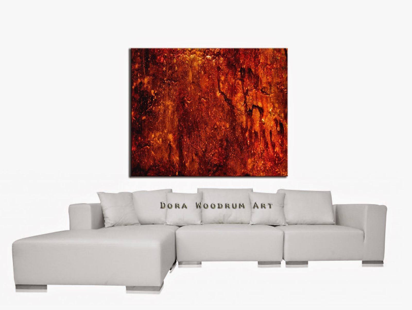 Abstract Painting "Rich Metals" by Dora Woodrum