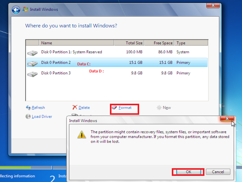 Cara Partisi Hardisk Saat Instalasi Windows 7