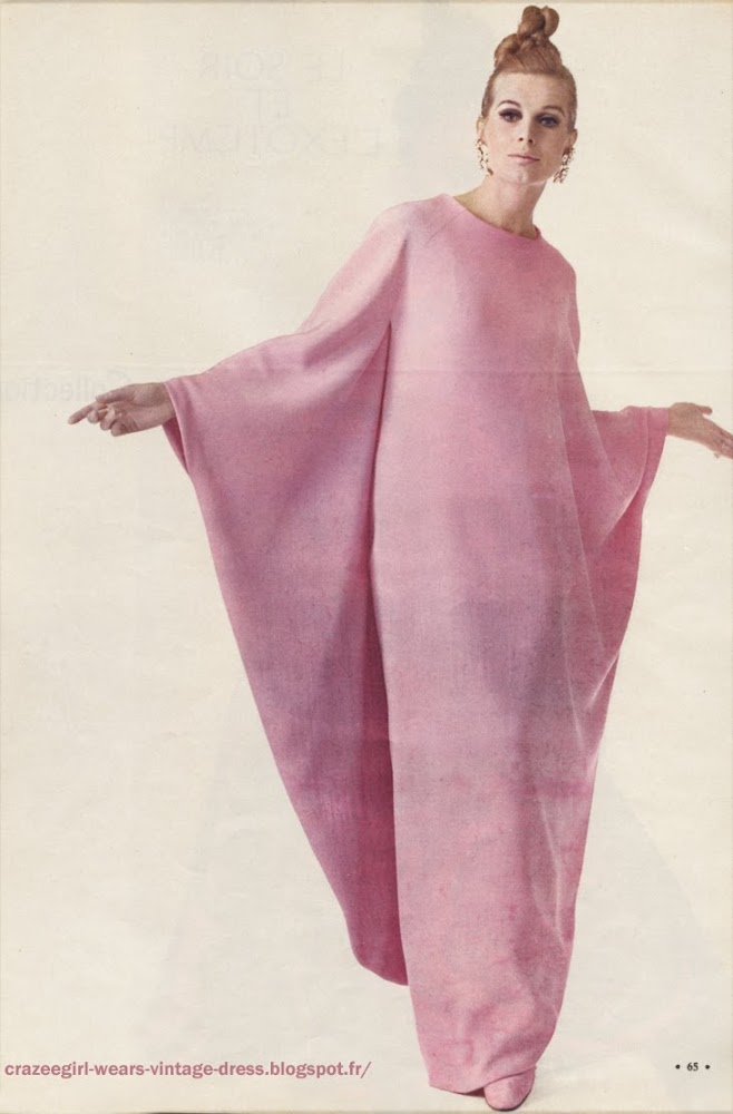 Party dress  pink  Ricci 1966 60s 1960