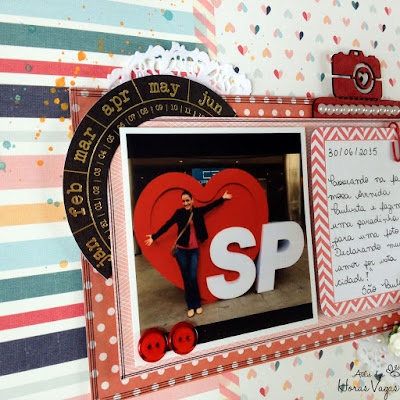 scrap scrapbook scrapbooking LO I love SP pinkpaislee solstice são paulo