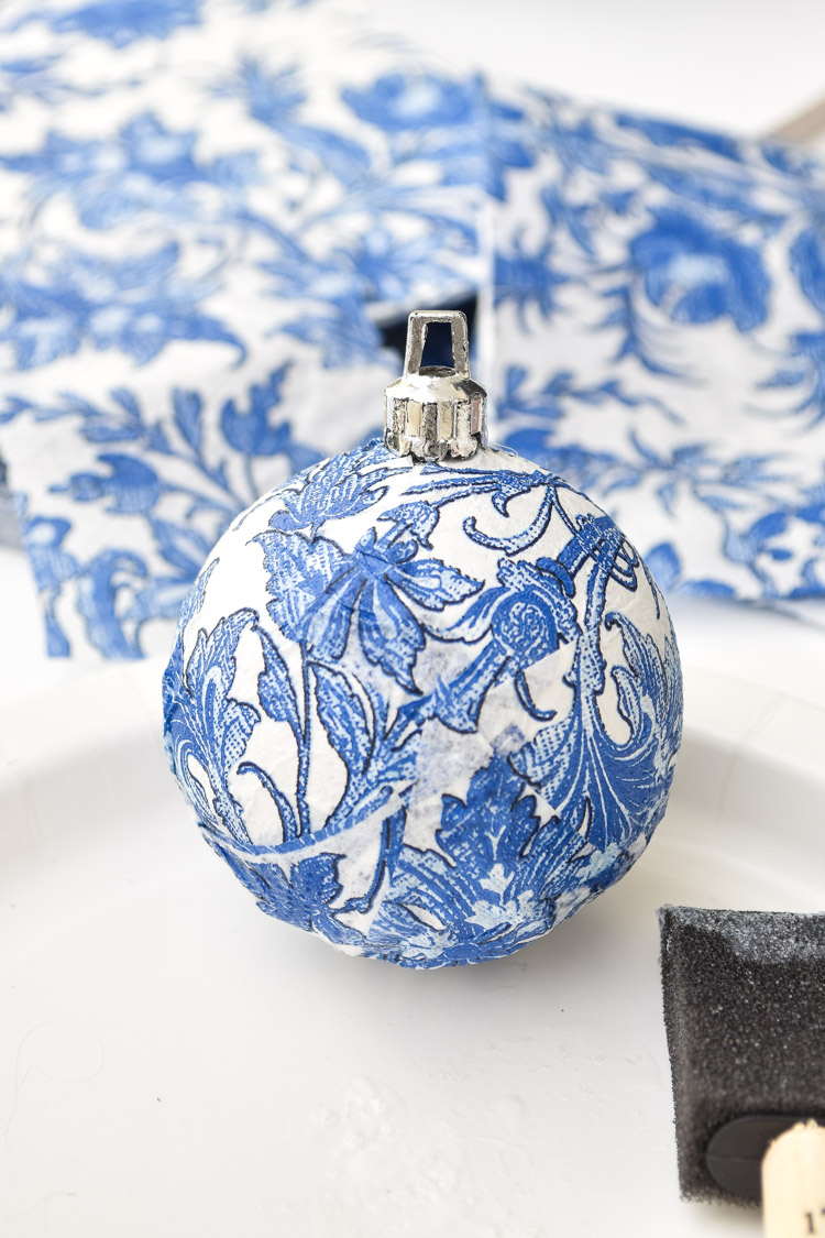 DIY Dollar Store Blue & White Chinoiserie Ornaments Monica Wants It