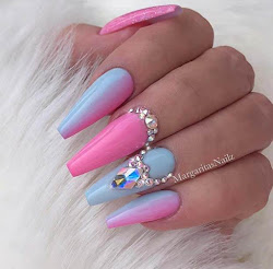 nail coffin pretty nails shaped rhinestones stayglam pastel ombre acrylic copy bling shape features crazy glitter gorgeous manicure ᴘɪɴᴛᴇʀᴇsᴛ each