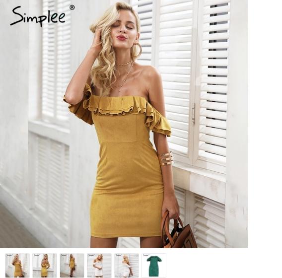 Rust Satin Dress Pretty Little Thing - Womens Summer Clothes On Sale - Day Dresses Uk Sale - Cloth Sale