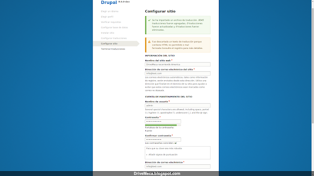 DriveMeca instalando Drupal en Linux Ubuntu Server paso a paso