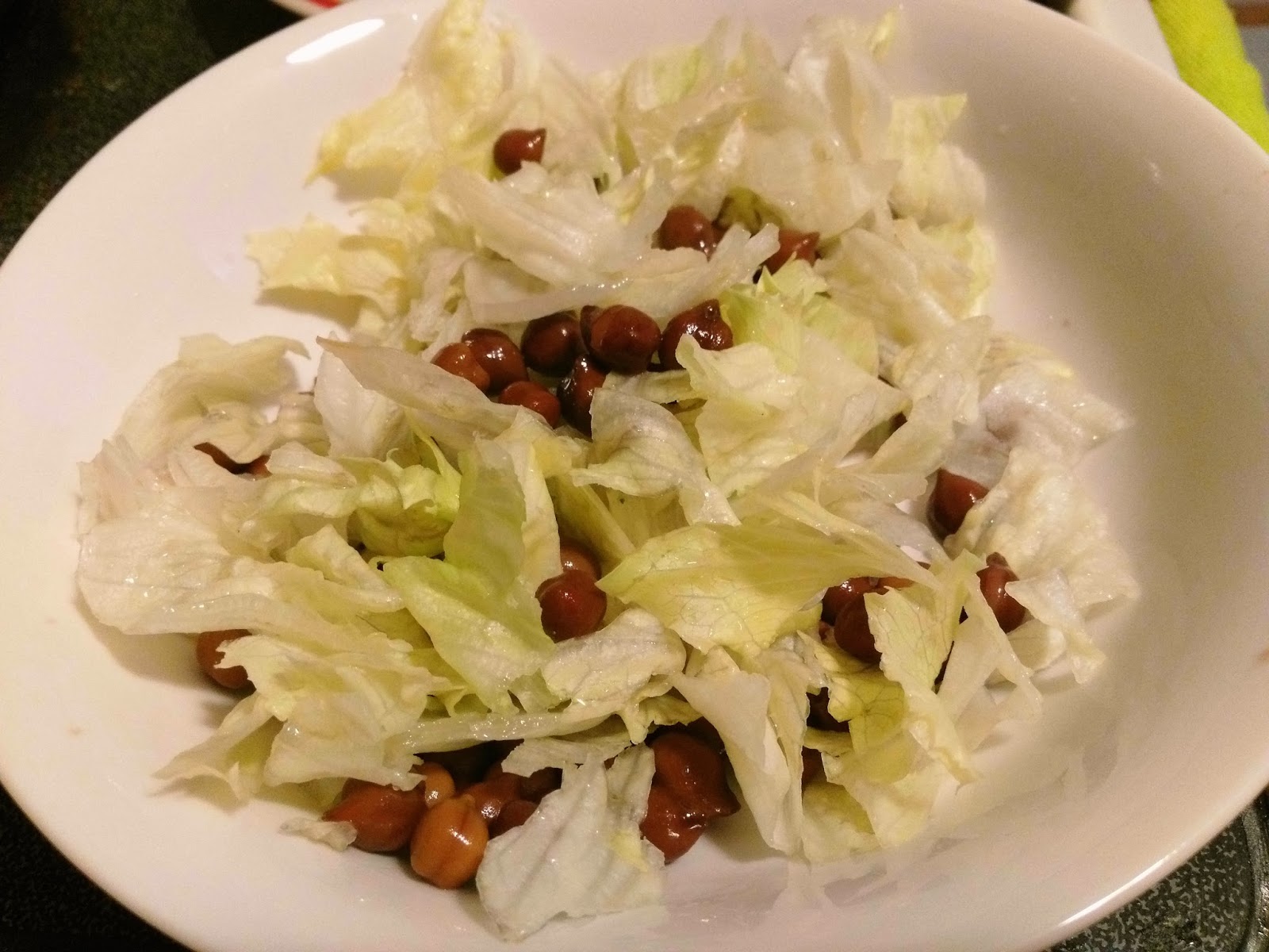 HEALTHY BLACK CHICK PEA, LETTUCE SALAD, Weight loss recipe