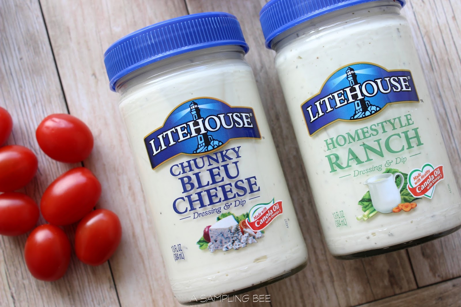 A Sampling Bee Grilled Chicken & Bacon Wedge Salad with Litehouse