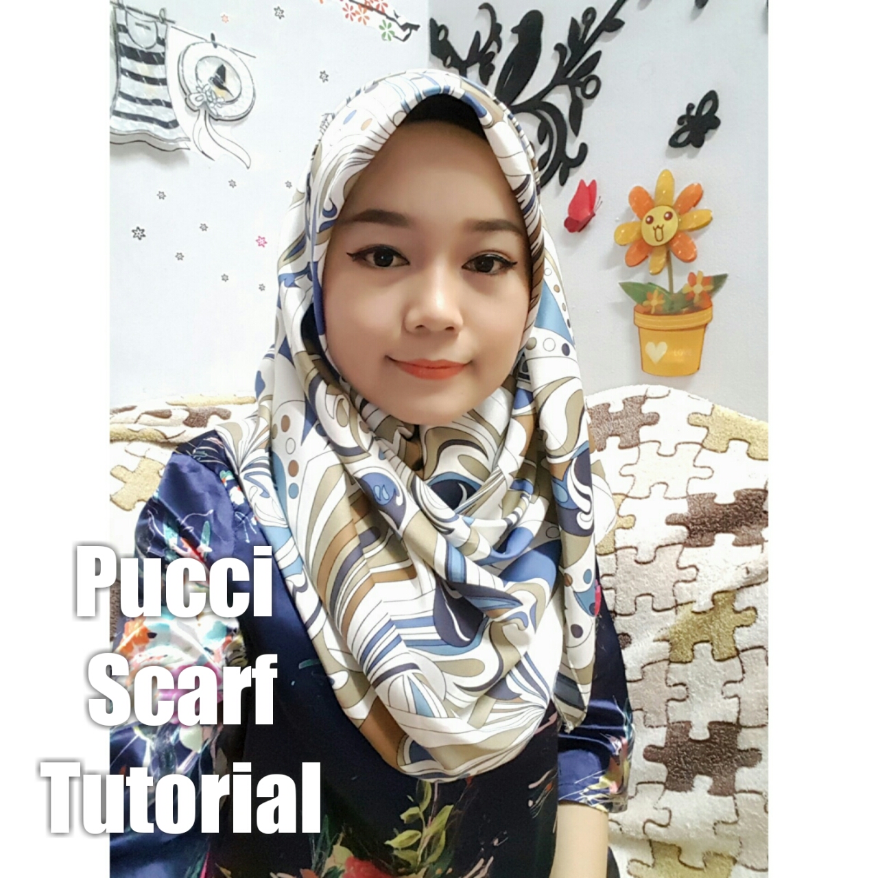 AMAZING FLORENCE Pucci Scarf Shawl Tutorial Simple style