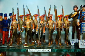 Platoon of tin soldiers at Barcelona shop