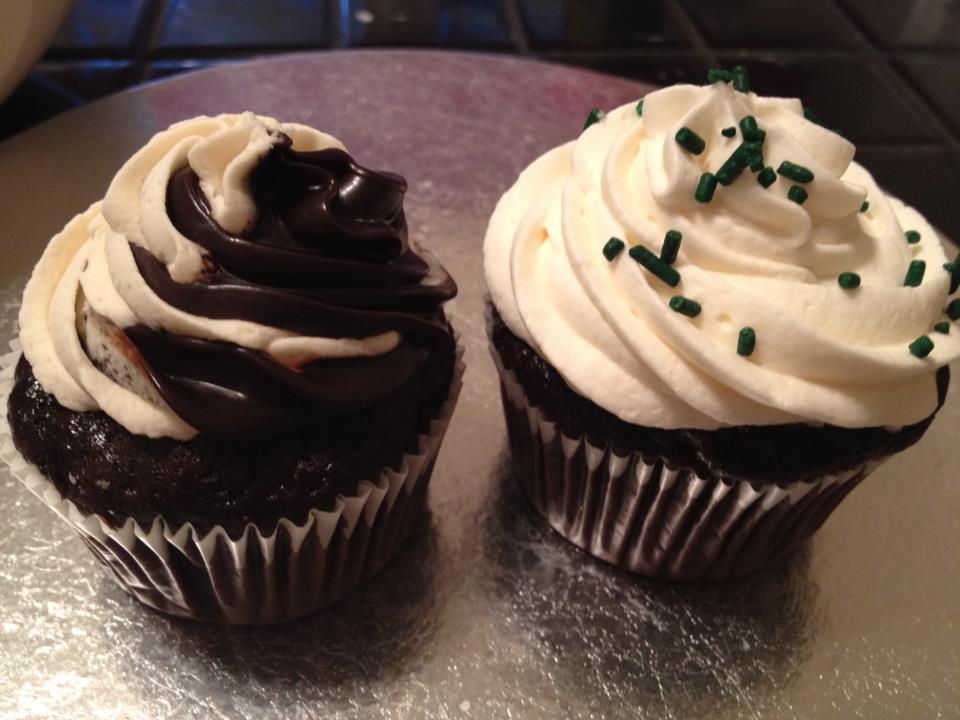 Baked Flour Triple Chocolate Zucchini Cupcakes