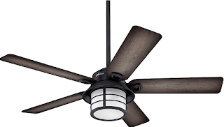 Hunter 59135 Key Biscayne 54" Weathered Zinc Ceiling Fan Pine Reversible Blades