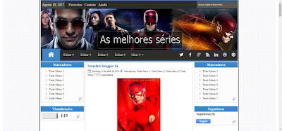 Template 3 colunas Blog de series Template 3 colunas Blog de series