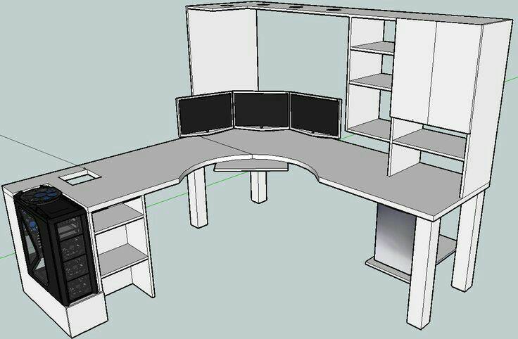 Planos para muebles de madera esquineros de oficina : Escritorios en L