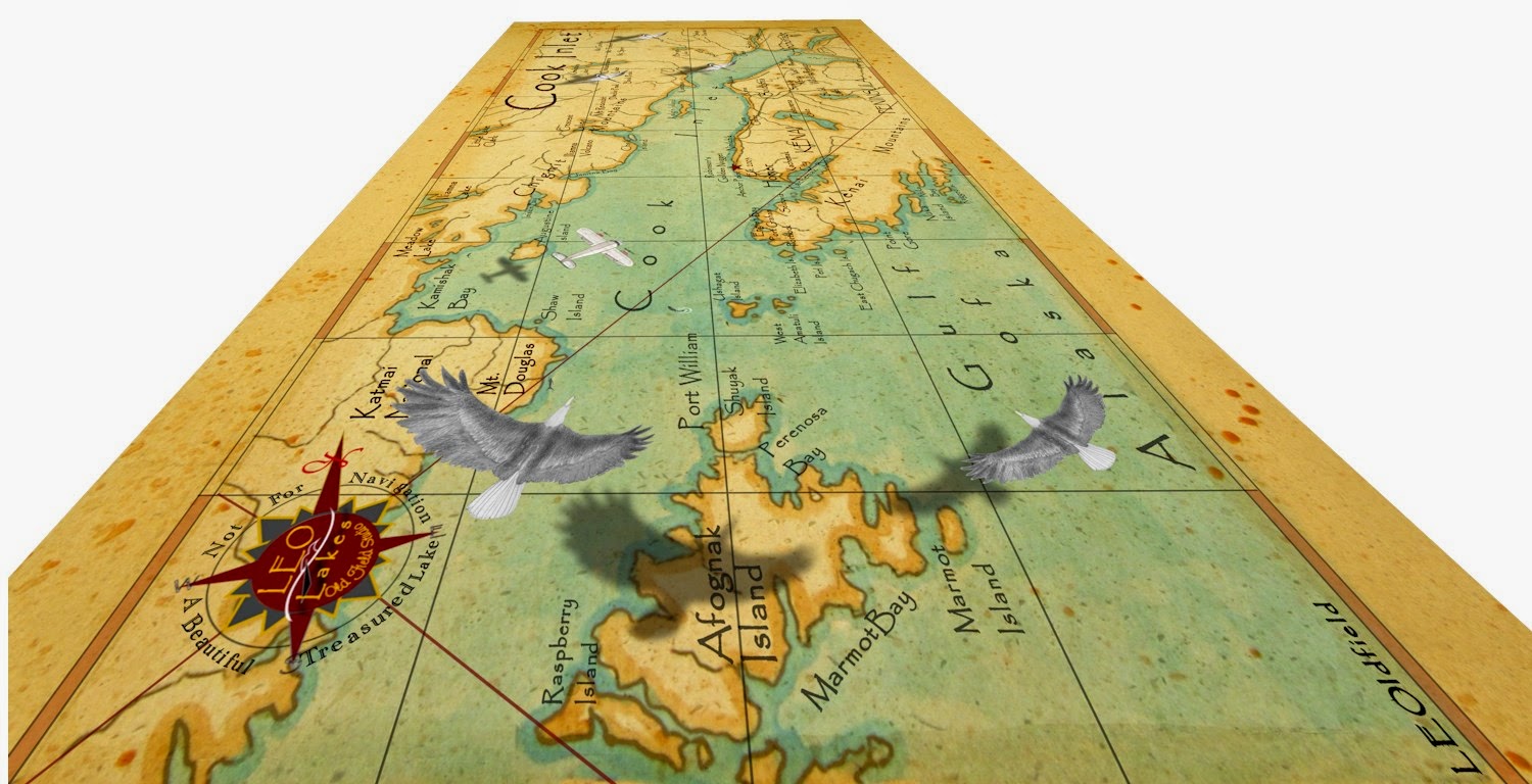 Leo Lakes: Vintage style map of Cook Inlet
