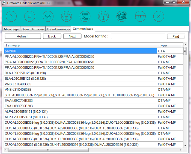 Huawei Firmware Finder Download برنامج لتحميل فلاشات هواوي درويد الجمالي