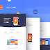 Flat App Landing Page PSD Template
