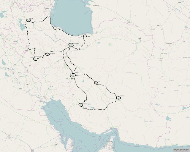 Karte Iran