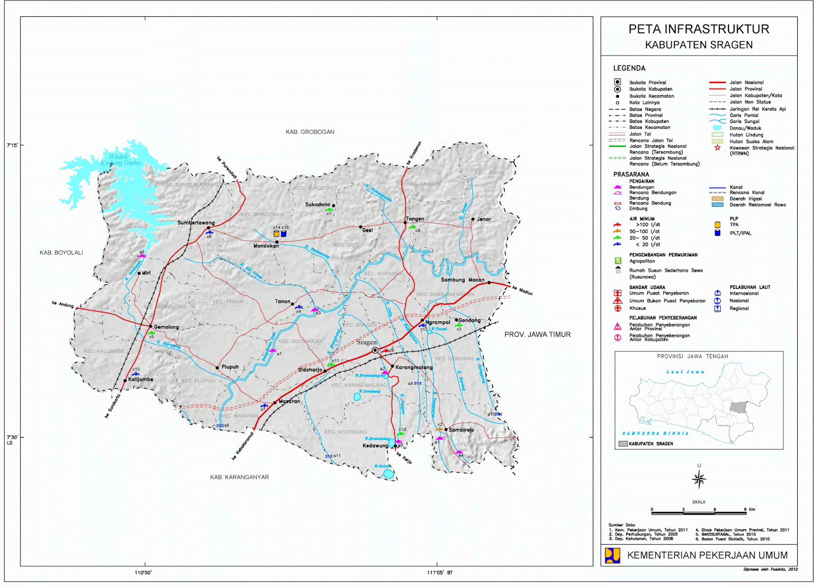 Peta Kota: Peta Kabupaten Sragen