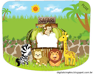 Safari Babies, Free Printable  Labels.