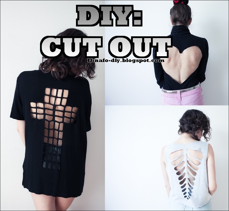 L. KNAFO: Do It Yourself: DIY: Cut-out t-shirt: Cross / Ribcage design ...