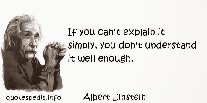 Pokud to neumíš vysvětlit jednoduše, nerozumíš tomu dostatečně dobře. --Albert Einstein