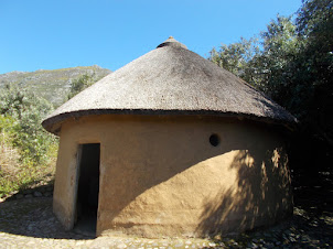 African village hut in Kirstenbosch Botanical Garden.
