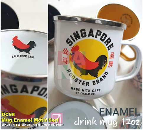 Mug Enamel Motif Seri
