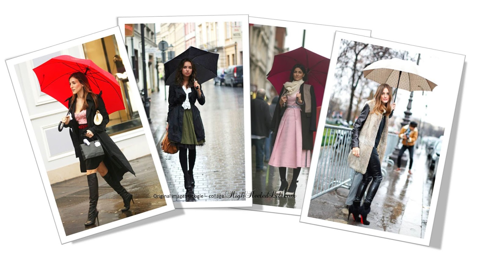 Celia M. Living My High Heeled Life Looking Stylish in the Rain