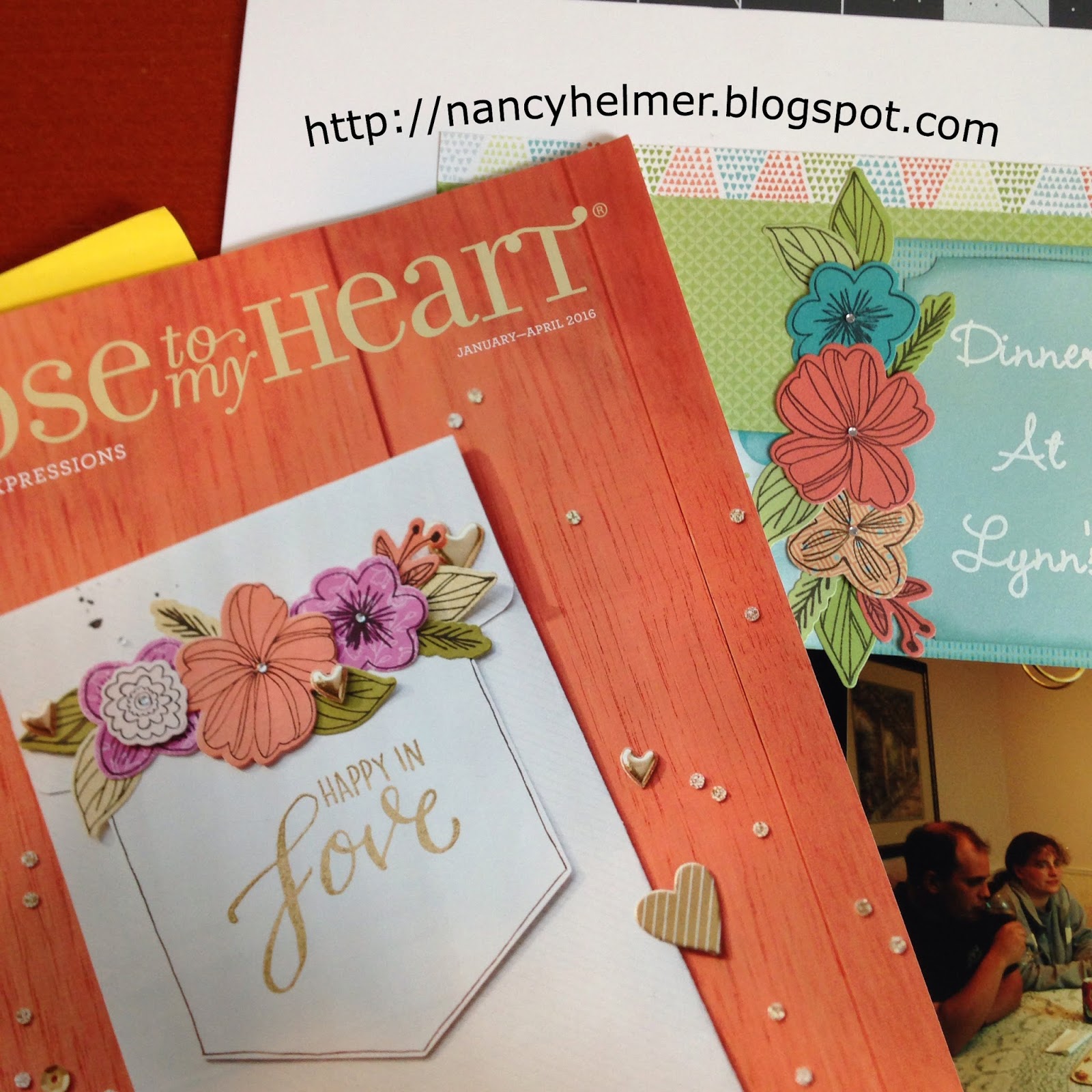 Nancy's Scrappin' and Stamps CTMH Blossom Scrapbook Layout with Springtime Wishes Thincut Dies