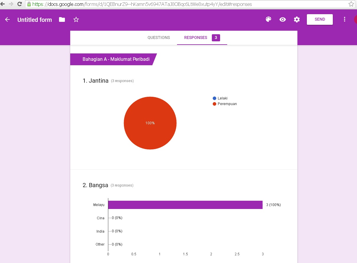 Cara buat Google Form untuk Borang Uji Kaji Selidik