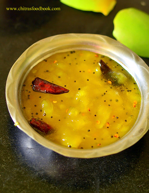 Mango pachadi with sugar