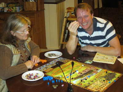 Caylus - An enthusiastic Martin sensing his victory even at this early stage of the game