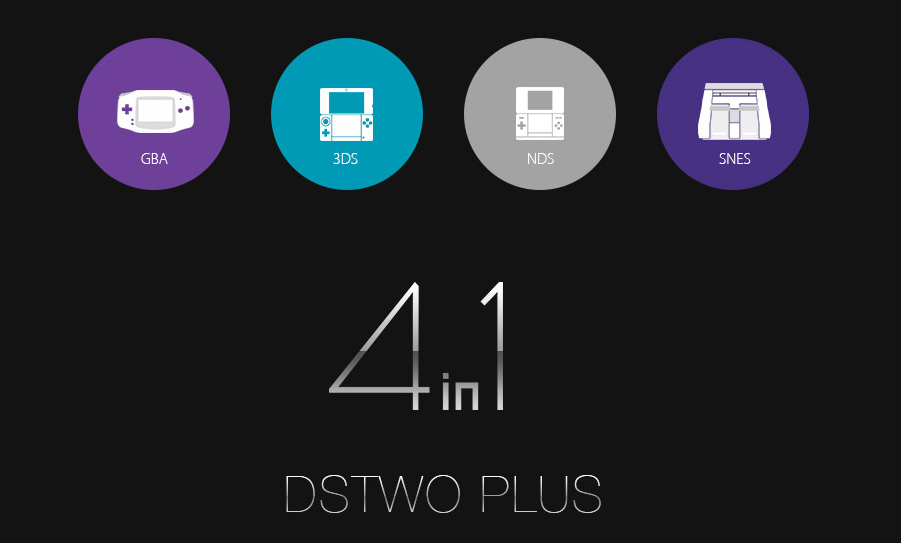 DSTWO PLUS 4in1 Flashcard for 3DS NDS SFC GBA!