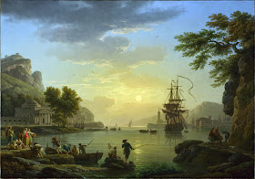 A Landscape at Sunset by Claude-Joseph Vernet, 1773