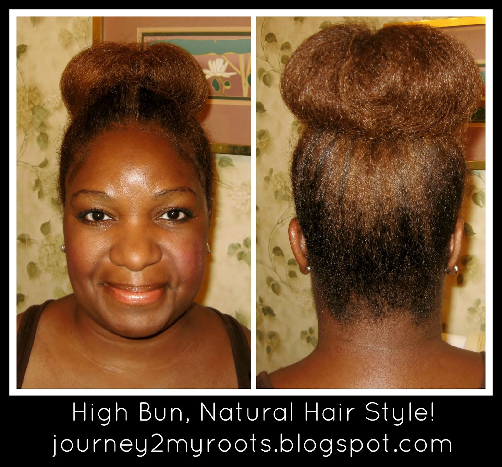 Journey To My Roots A High Bun Natural Hair Style