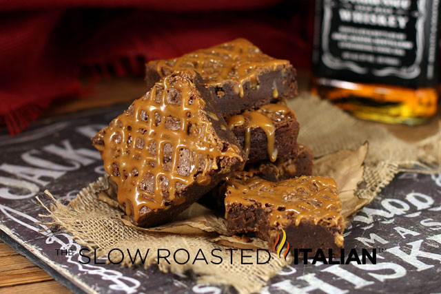http://www.theslowroasteditalian.com/2013/09/jack-daniels-salted-caramel-fudge-brownie-recipe.html