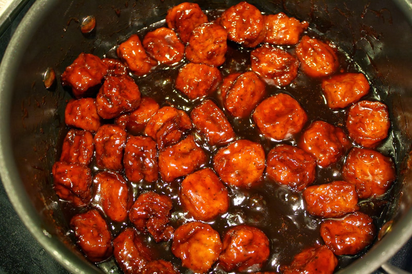 Making Mama's Kitchen Grape Jelly Turkey Meatballs