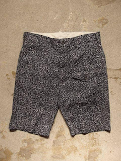 Engineered Garments "Ghurka Short in Grey Paisley Print & Red/Black Small Floral"