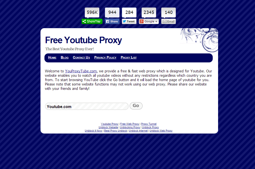 proxy sites for youtube