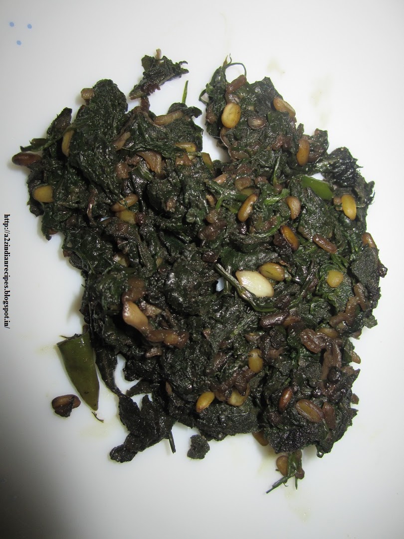 All Marathi Recipes Dill Leaves and Pumpkin Leaves Bhaji / Shepu
