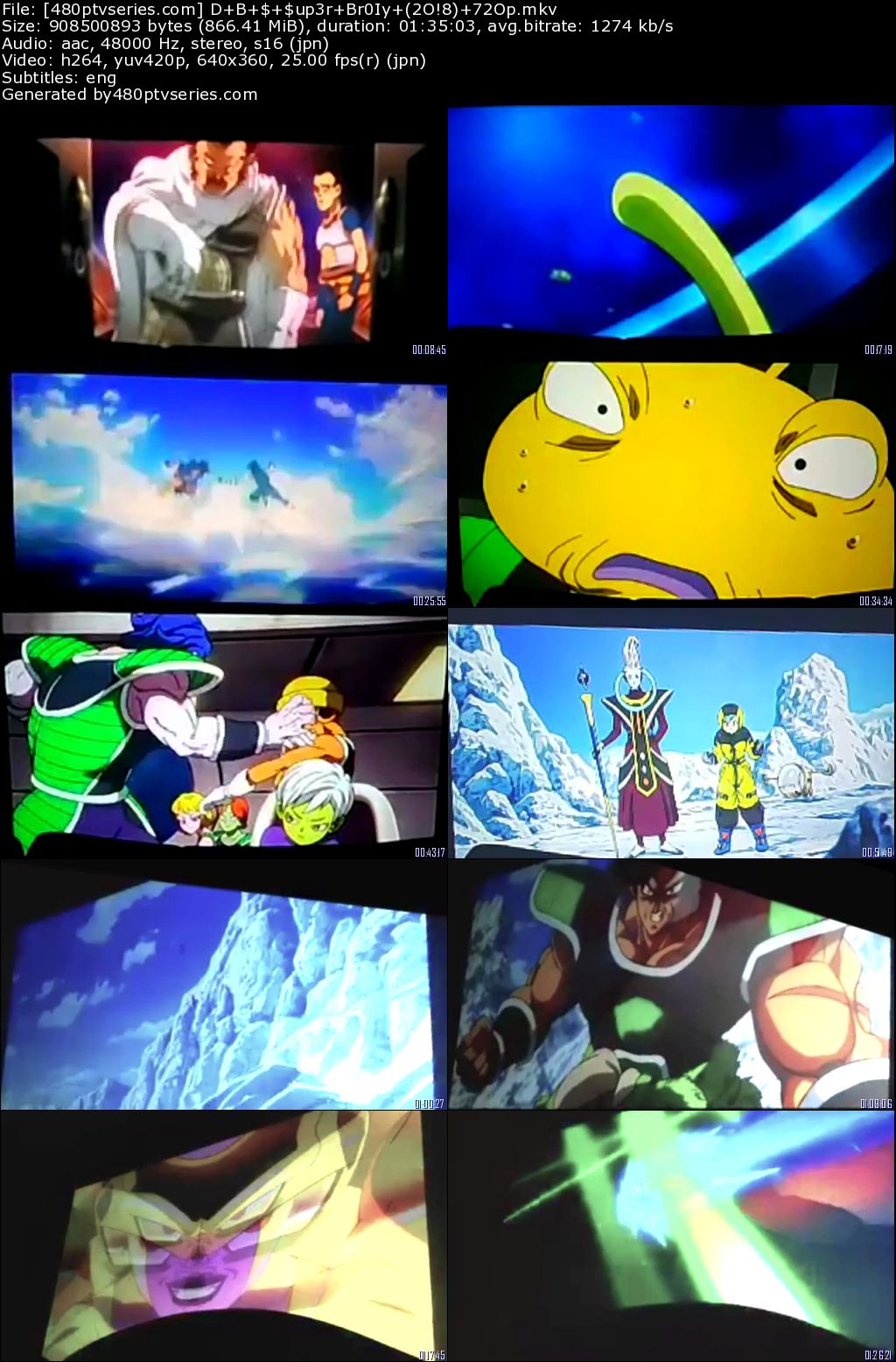 Download Dragon Ball Super Broly (2018) 850MB Full Japanese Movie Download 720p HDCAM EngSub Free Watch Online Full Movie Download Worldfree4u 9xmovies