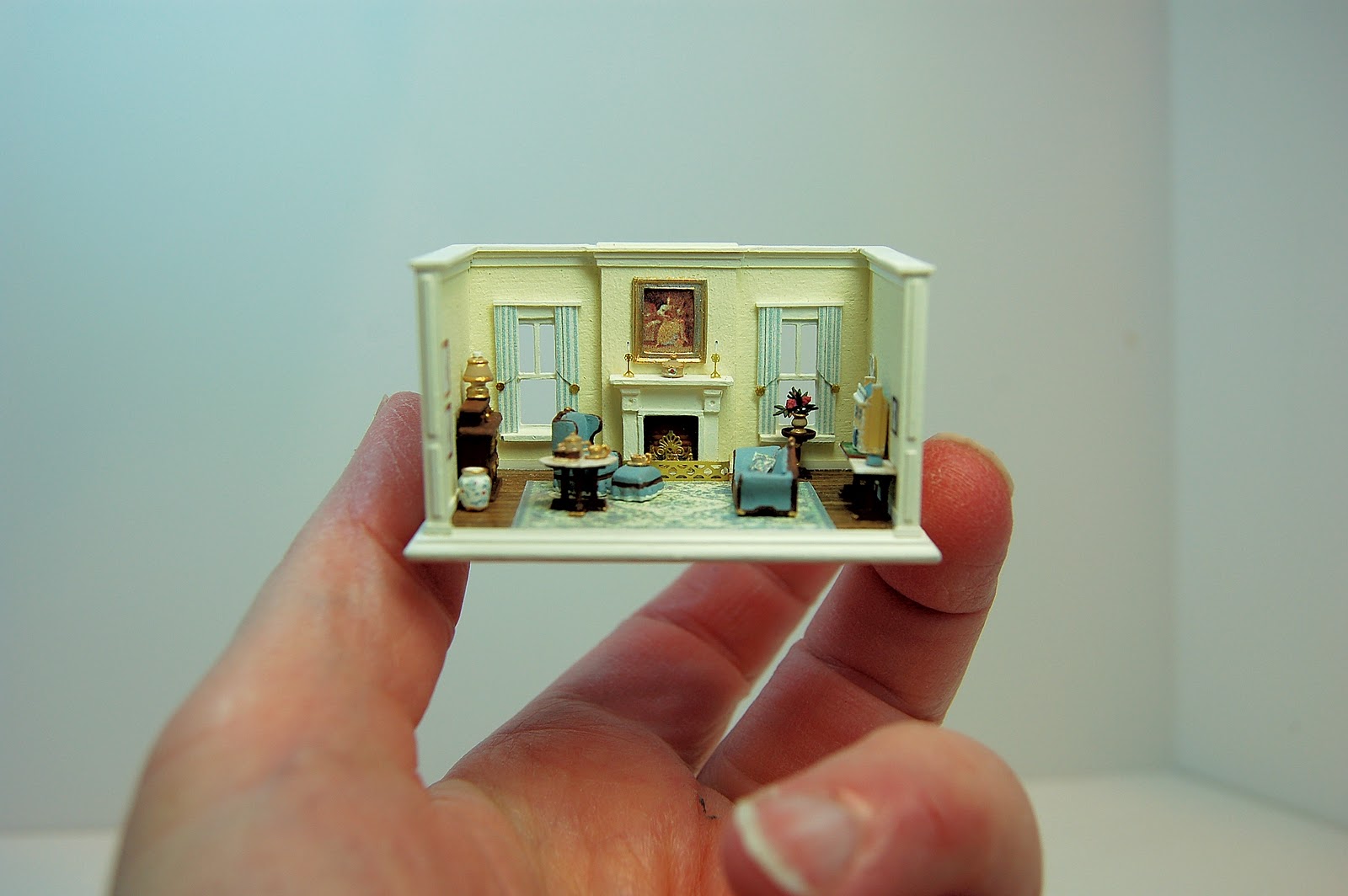 Miniature Miniatures Nell Corkin Living Room