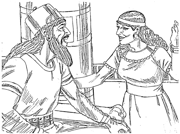 997 Cute Elijah And Ahab Coloring Page 