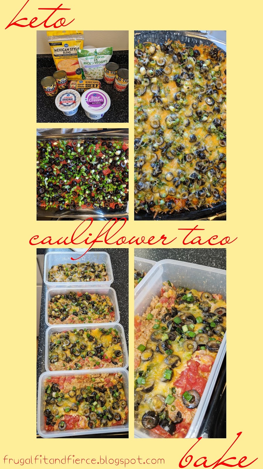 Frugal, Fit, and Fierce Keto Cauliflower Taco Bake