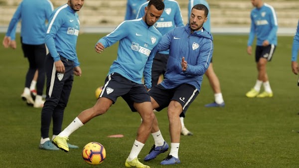 Málaga, la táctica y el balón en el entrenamiento de hoy