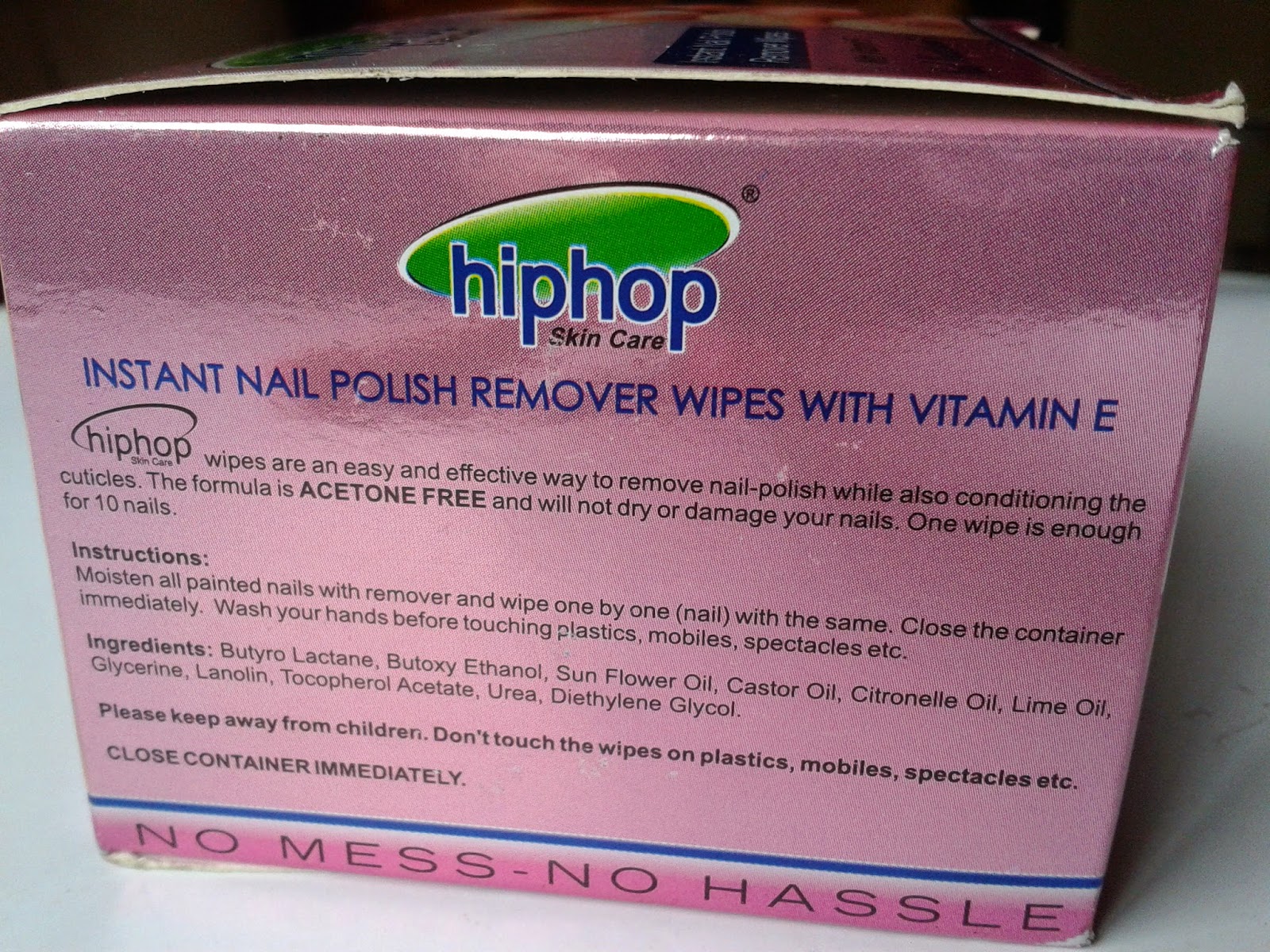 HipHop Instant Nail Polish Remover wipes Review