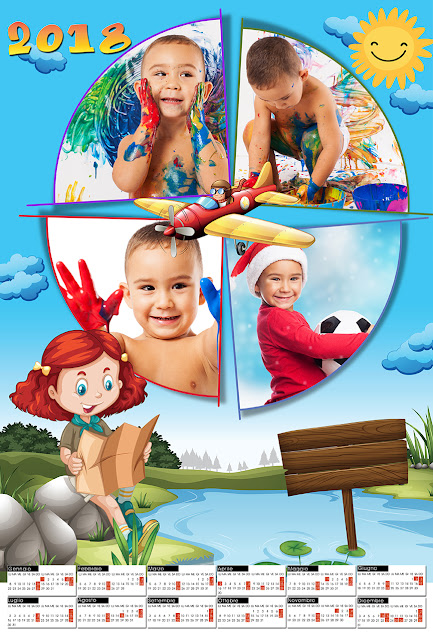 Calendario 2018, bimba Calendario 2018, bimba